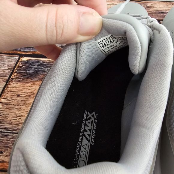 Skechers Men's Torque Waterproof Golf Shoe, Gray/Blue Sole, 8.5 - Picture 5 of 6